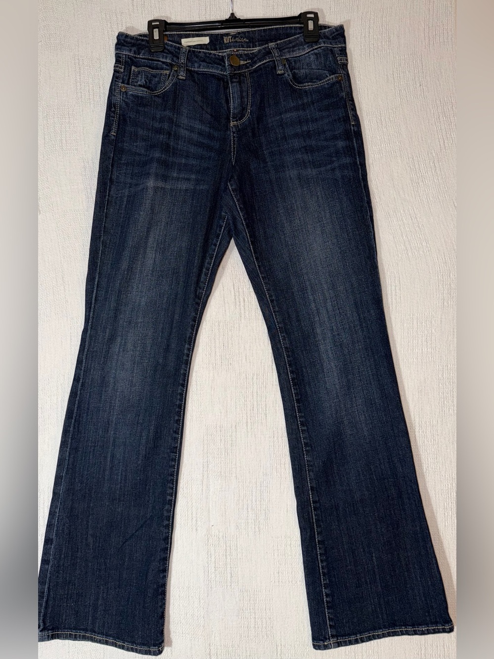 KUT Farrah Baby Bootcut Jeans Size 8 Dark Wash Stretch Y2K Western Chic Denim